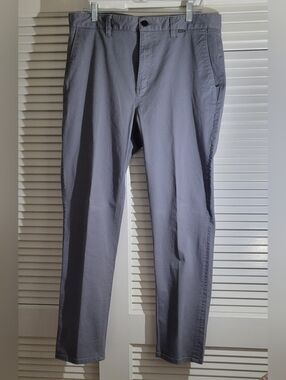 Hurley Men's Gray Casual Pants Cotton Spandex Regular Fit Straight Leg Pockets